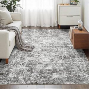 CECGMAT Area Rugs for Living Room: 5x7 Washable Neutral Abstract Rug for Bedroom Large Soft Modern Dining Room Rugs Indoor Floor
