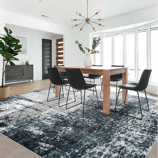 CECGMAT 8x10 Area Rugs Washable Rug, Soft Modern Abstract Rugs for Living Room Large Low Pile Thin Rug Non Slip Indoor Neutral Carpet for Bedroom Dining Room - Image 2